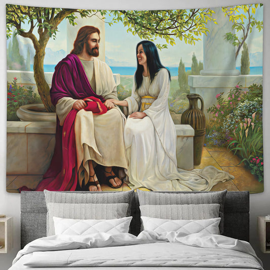 Mary Magdalene: The Wife Of Jesus Christ - Religious Wall Decor - Christian Wall Tapestry - God Tapestry - Ciaocustom