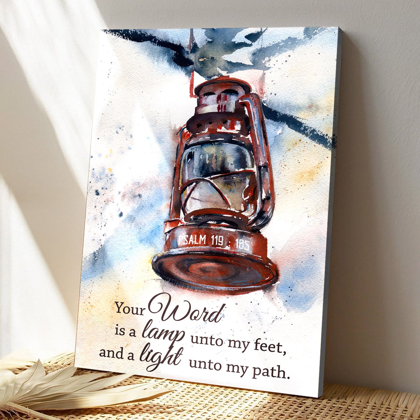 Your Word Is A Lamp Unto My Feet - Psalm 119:105 -  Bible Verse Canvas - Christian Canvas Prints - Faith Canvas - Ciaocustom