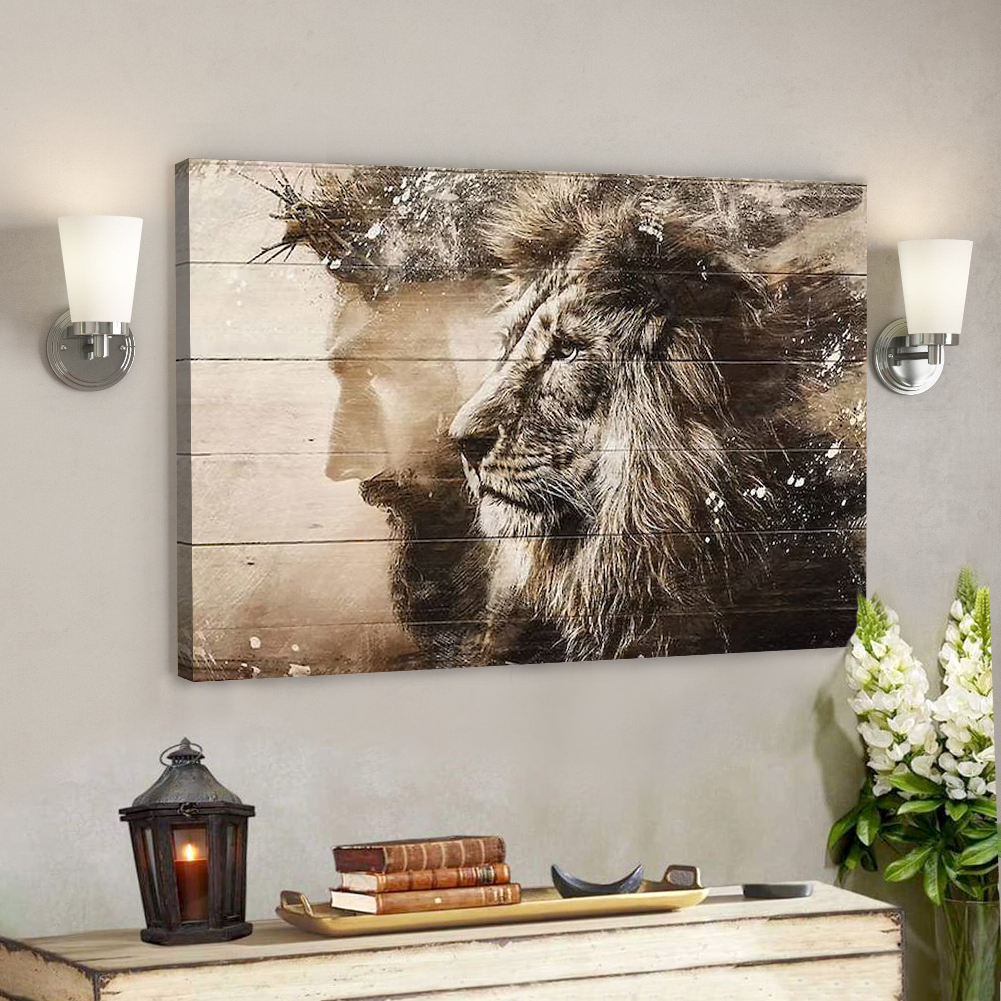 Bible Verse Canvas - Christian Canvas Art - Jesus  Canvas - The Lion Of Judah - Ciaocustom