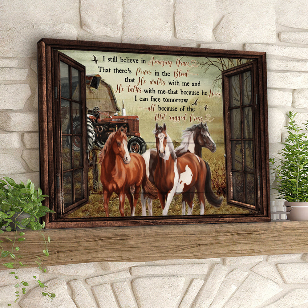 I Still Believe In Amazing Grace - Horse - Christian Canvas Prints - Faith Canvas - Bible Verse Canvas - Ciaocustom