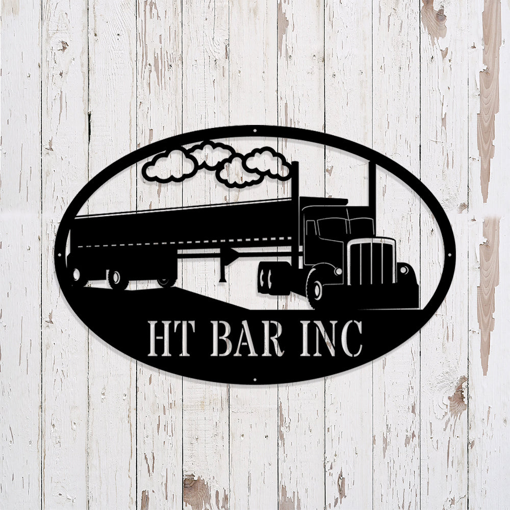 Custom Tanker Truck Metal Sign - Personalized Metal Truck Wall Art - Metal Truck Decor - Gifts For Truck Drivers