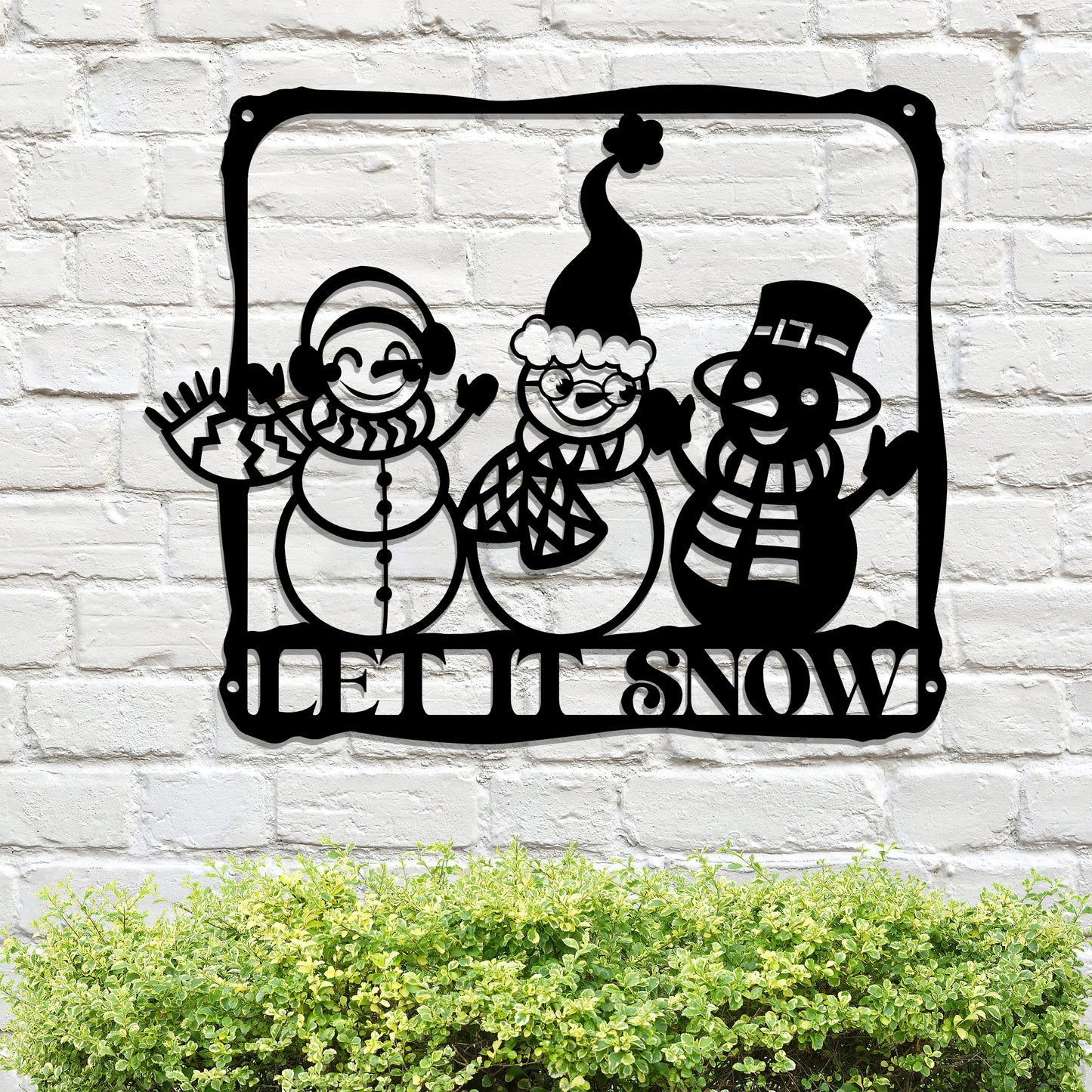 Let It Snow Metal Sign - Christmas Metal Sign - Christmas Metal Wall Decor - Ciaocustom