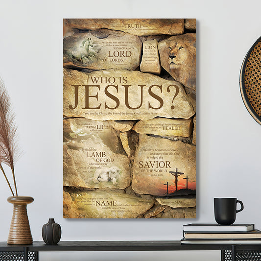 God Canvas - Christian Canvas Wall Art - Bible Verse Wall Art Canvas - Who Is Jesus Canvas Poster - Scripture Canvas - Ciaocustom