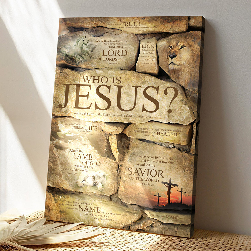 God Canvas - Christian Canvas Wall Art - Bible Verse Wall Art Canvas - Who Is Jesus Canvas Poster - Scripture Canvas - Ciaocustom