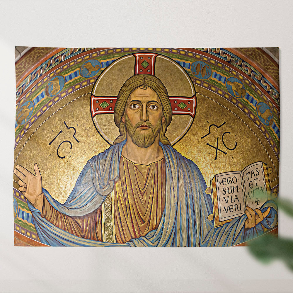 Jesus Tapestry - Jesus Pictures - Jesus Wall Art - Religious Tapestry - God Tapestry - Bible Verse Wall Tapestry - Gift For Christian - Ciaocustom