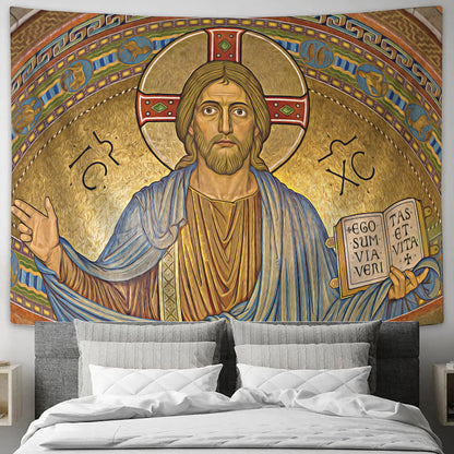 Jesus Tapestry - Jesus Pictures - Jesus Wall Art - Religious Tapestry - God Tapestry - Bible Verse Wall Tapestry - Gift For Christian - Ciaocustom