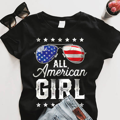 Personalize T-shirt - Custom Name All American T-shirt - Sunglasses Family Shirt - 4th of July Shirt - Gift for Independence Day - Ciaocustom