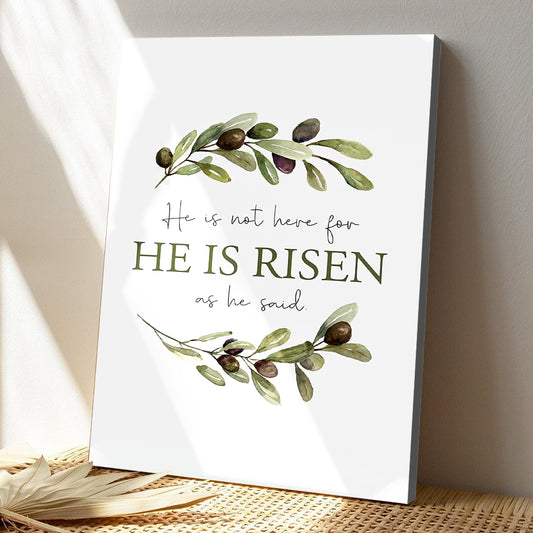 He is Not Here, He is Risen - Empty Tomb Wall Art - Easter Canvas - Easter Decor - Easter Art - Christian Canvas - Jesus Home Decor - Ciaocustom