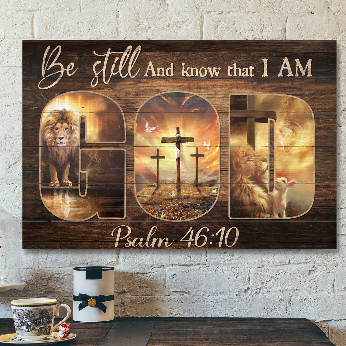 Bible Verse Canvas - Christian Canvas Art - Jesus Canvas - Be Still And Know That I Am - Ciaocustom