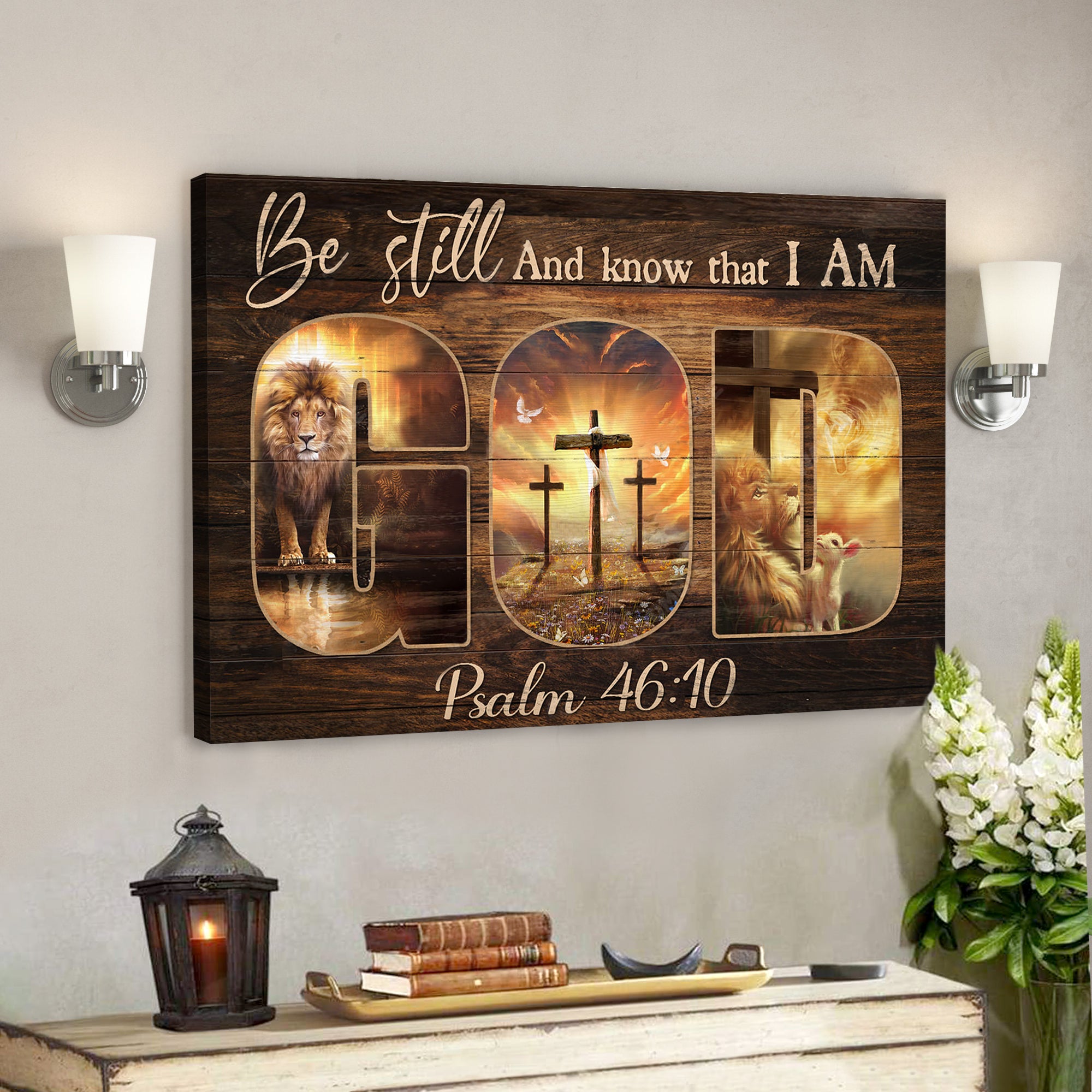 Bible Verse Canvas - Christian Canvas Art - Jesus  Canvas - Be Still And Know That I Am - Ciaocustom