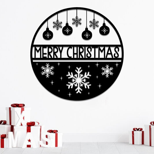 Metal Merry Christmas Sign - Christmas Metal Wall Decor - Christmas Wall Art - Ciaocustom