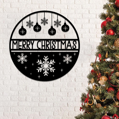 Metal Merry Christmas Sign - Christmas Metal Wall Decor - Christmas Wall Art - Ciaocustom