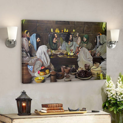 Holy Supper Painting - Jesus Painting On Canvas - Religious Posters - Christian Canvas Prints - Religious Wall Art Canvas - Ciaocustom