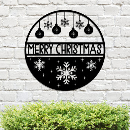 Metal Merry Christmas Sign - Christmas Metal Wall Decor - Christmas Wall Art - Ciaocustom