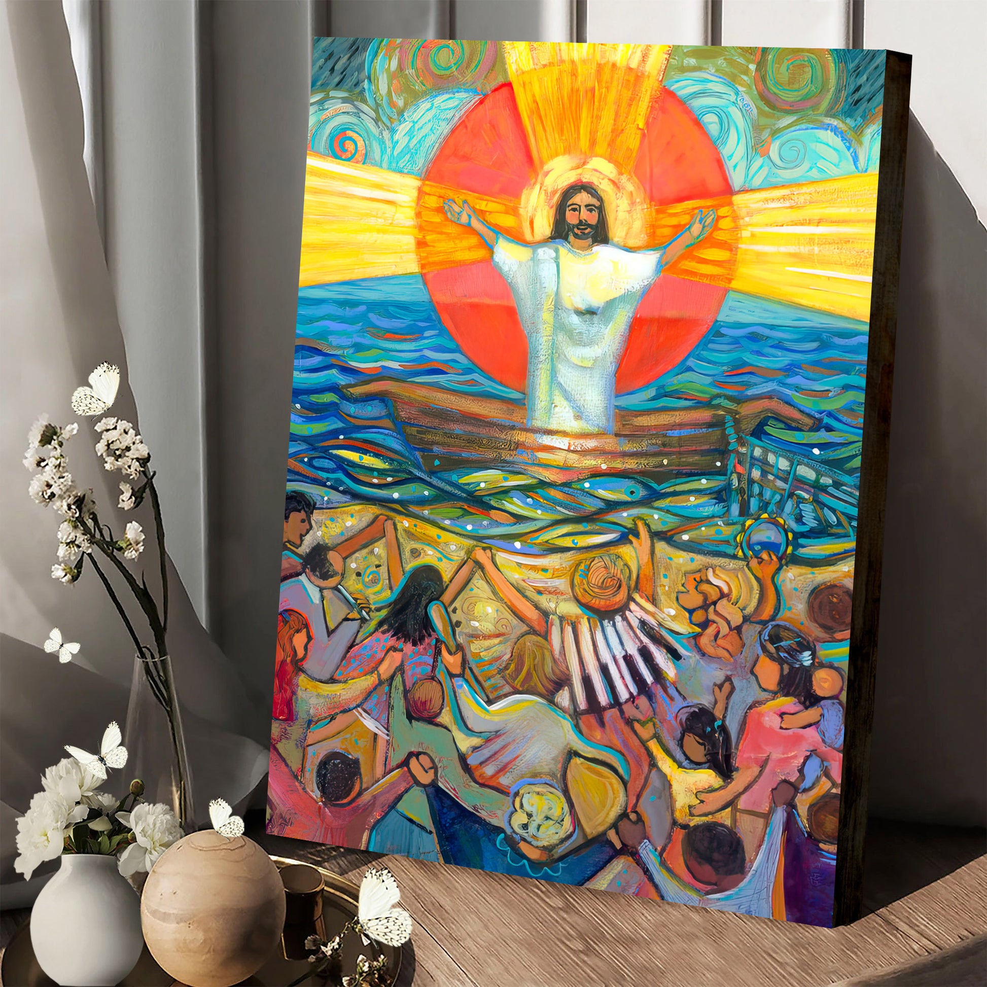 Jesus Preaches To The Choir Canvas - Jesus Christ Posters - Ciaocustom