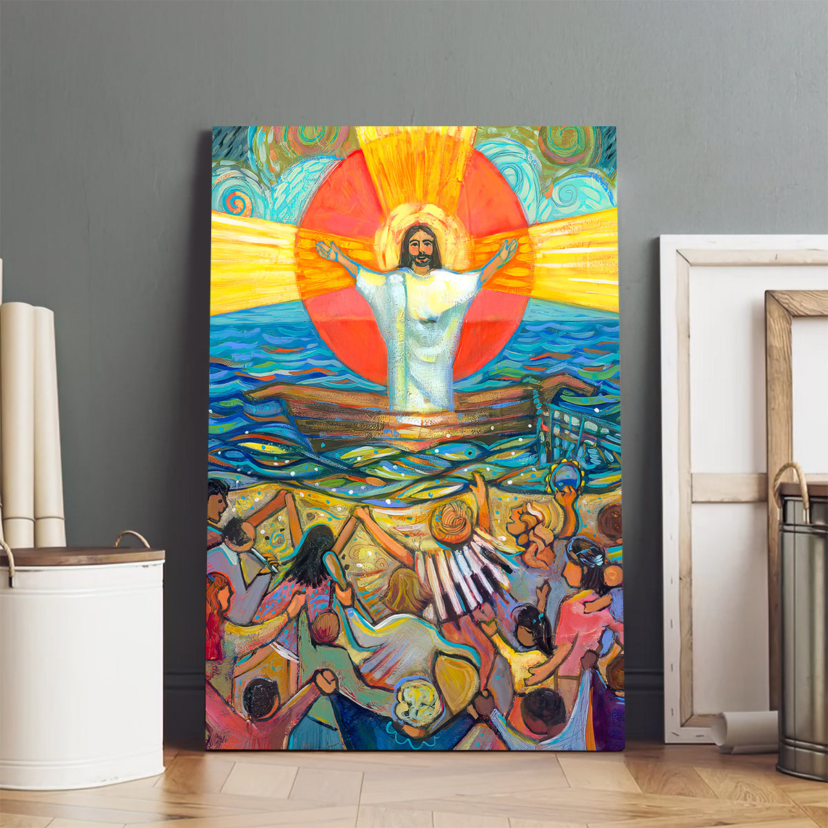 Jesus Preaches To The Choir Canvas - Jesus Christ Posters - Ciaocustom