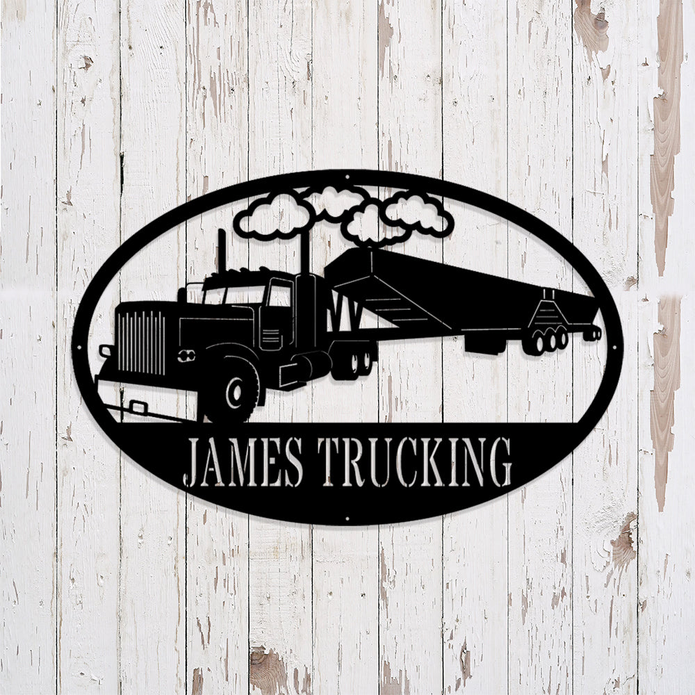 Custom Super B Grain Metal Sign - Personalized Metal Truck Wall Art - Metal Truck Decor - Gifts For Truck Drivers