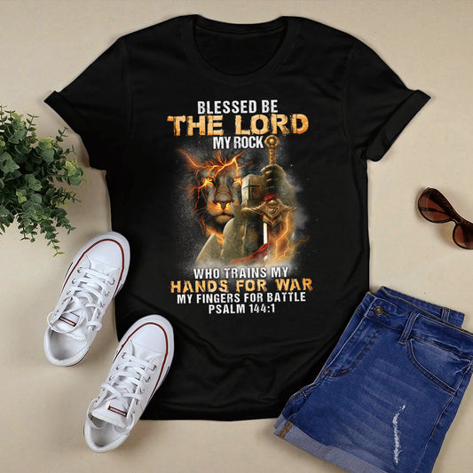 Lion - Blessed Be The Lord My Rock T-shirt - Jesus T-Shirt - Christian Shirts For Men & Women - Ciaocustom