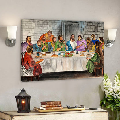 Jesus And The Last Supper - Jesus Painting On Canvas - Religious Posters - Christian Canvas Prints - Religious Wall Art Canvas - Ciaocustom