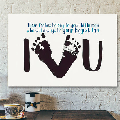 The Feeties Belong To Your Little Man - Father's Day Canvas Art - Best Gift For Dad - Ciaocustom