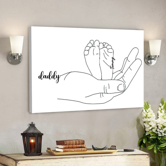 Personalized Name Canvas - Daddy - Father's Day Canvas Art - Best Gift For Dad - Ciaocustom