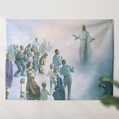 The Son of Man Shall Come - Christian Tapestry Wall Hanging - God Tapestry - Religious Wall Decor - Ciaocustom