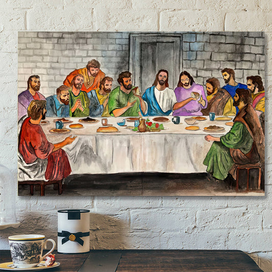 Jesus And The Last Supper - Jesus Painting On Canvas - Religious Posters - Christian Canvas Prints - Religious Wall Art Canvas - Ciaocustom