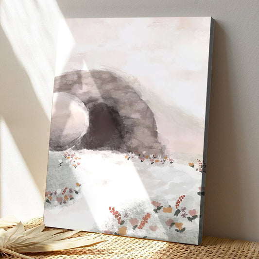 He is Risen - Empty Tomb Resurrection Wall Art - Easter Canvas - Easter Wall Decor - Christian Canvas - Jesus Home Decor - Ciaocustom