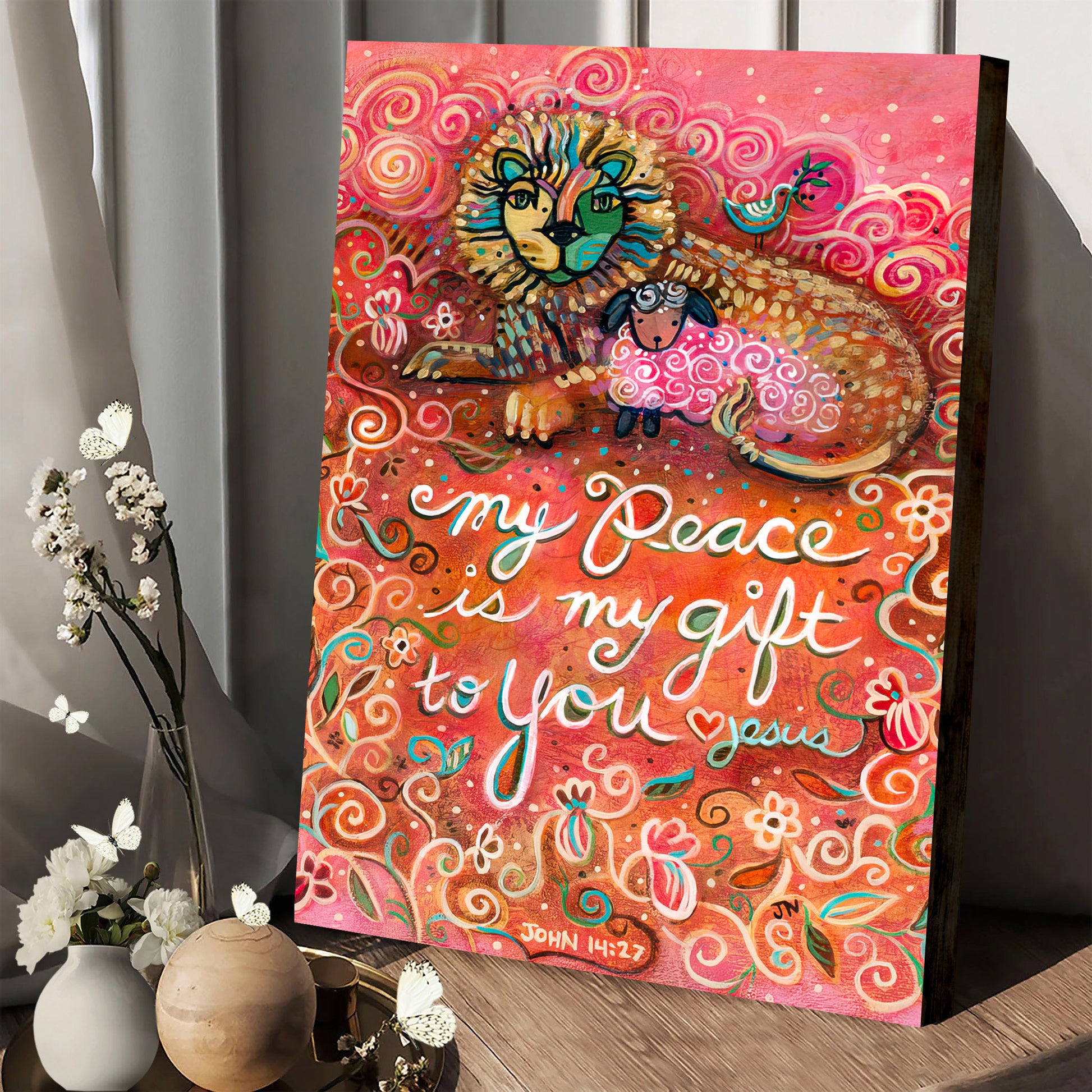My Peace is My Gift Posters - Religious Canvas Wall Art - Ciaocustom