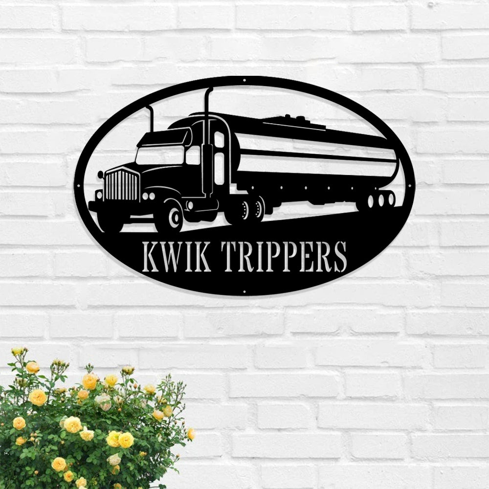 Custom Tanker Truck 1 Metal Sign - Personalized Metal Truck Wall Art - Metal Truck Decor - Gifts For Truck Drivers