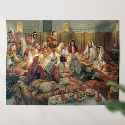 The Last Supper Portrait - Christian Wall Tapestry - Jesus Wall Tapestry - Religious Tapestry Wall Hangings - Bible Verse Tapestry - Religious Tapestry - Ciaocustom