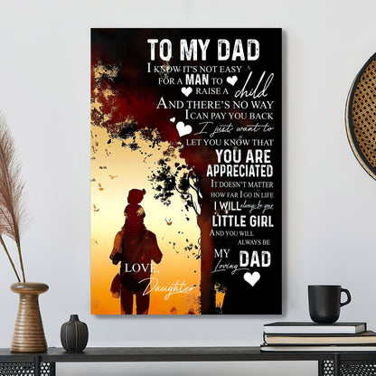 Daughter To My Dad - I Can Pay You Back - Father's Day Canvas Art - Best Gift For Dad - Ciaocustom
