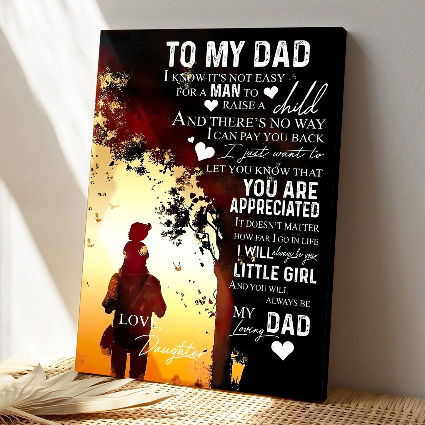 Daughter To My Dad - I Can Pay You Back - Father's Day Canvas Art - Best Gift For Dad - Ciaocustom
