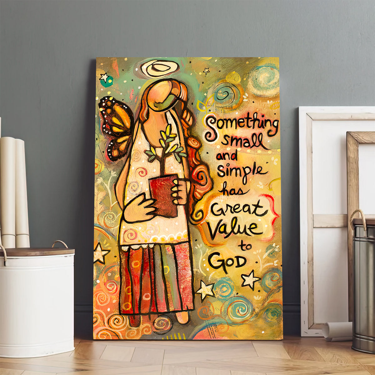 Someting Small Inspirational Canvas Wall Art