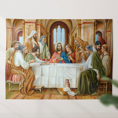 The Last Supper Portrait - Christian Wall Tapestry - Jesus Wall Tapestry - Religious Tapestry Wall Hangings - Bible Verse Wall Tapestry - Religious Tapestry - Ciaocustom