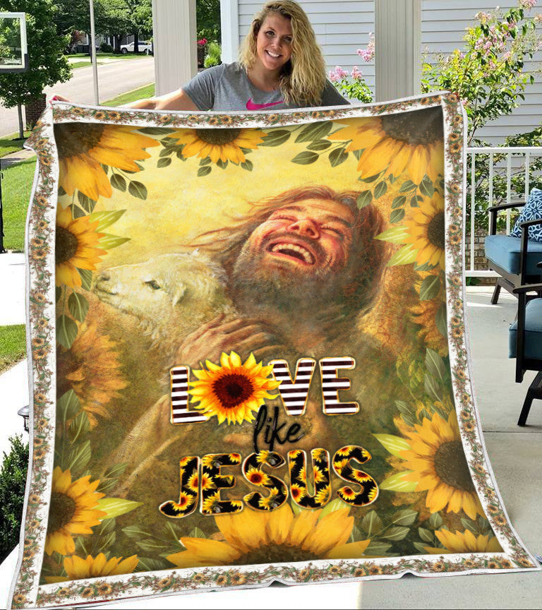 Love Like Jesus Blanket -  Blanket Of Jesus - Jesus Blanket - Gift Ideas For Christians - Ciaocustom