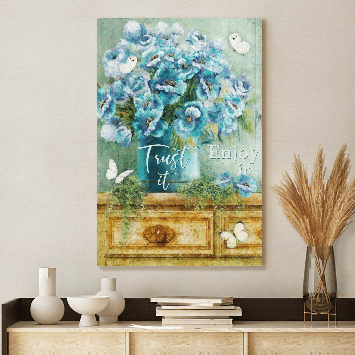 Trust It, Enjoy It, God Canvas, Christian Wall Art, Home Decor