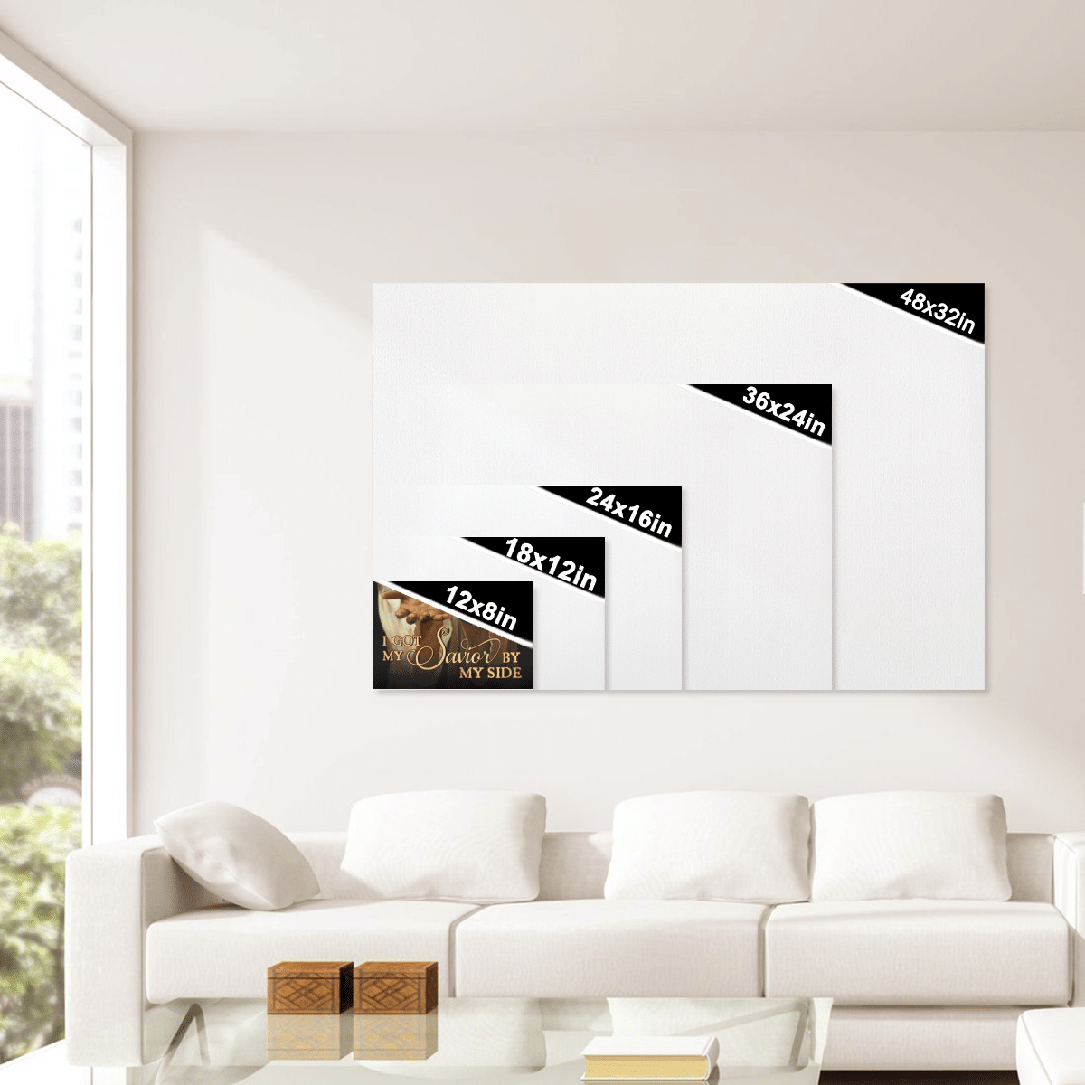 I Got My Savior By My Side, God Canvas, Christian Wall Art, Home Decor