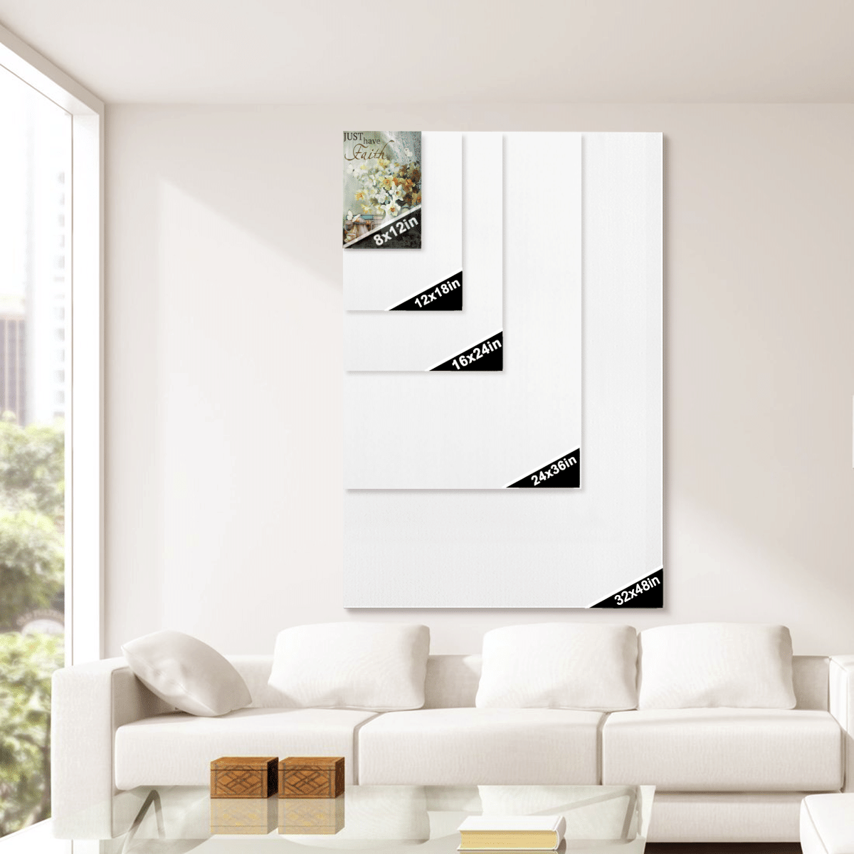 Just Have Faith, Vase, Flower, Butterfly, God Canvas, Christian Wall Art