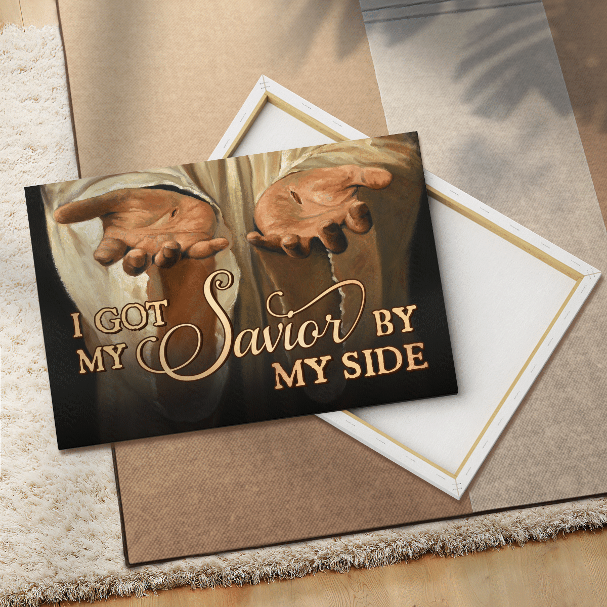 I Got My Savior By My Side, God Canvas, Christian Wall Art, Home Decor