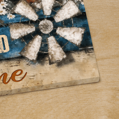 Country Road Take Me Home, Old Car, Countryside, Hummingbird, Flower, God Canvas, Christian Wall Art