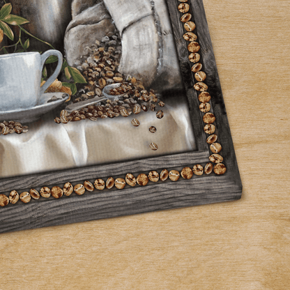 First Jesus Then Coffee, Flower, Cafe, Cup, God Canvas, Christian Wall Art