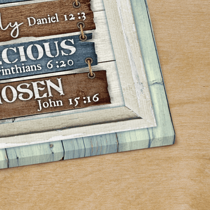 God Says You Are Unique Special Strong Lovely Precious Chosen, Cat, Flower, Butterfly, God Canvas, Christian Wall Art