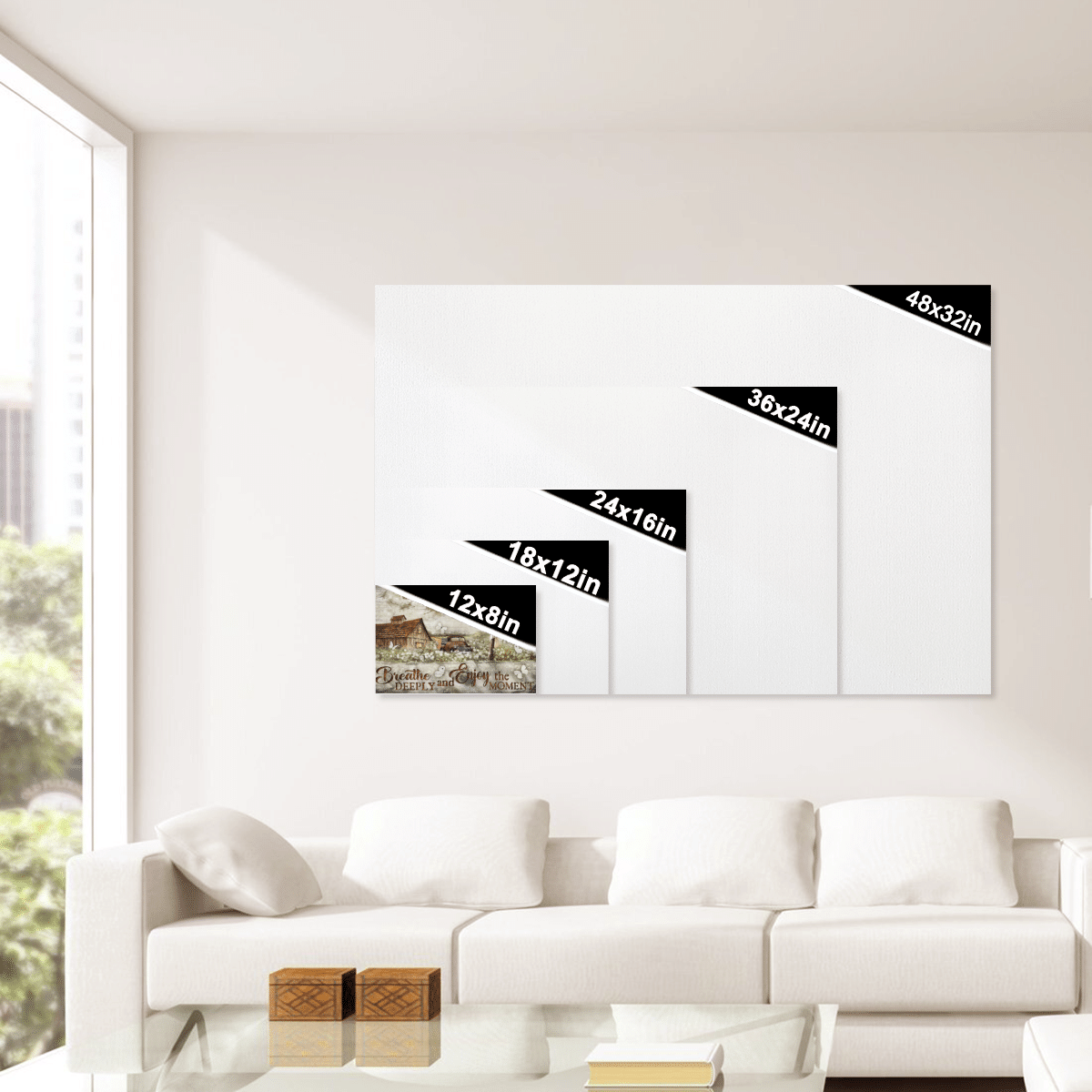 Breathe Deeply And Enjoy The Moment, Contryside, Old Car, Cross, Butterfly, God Canvas, Christian Wall Art