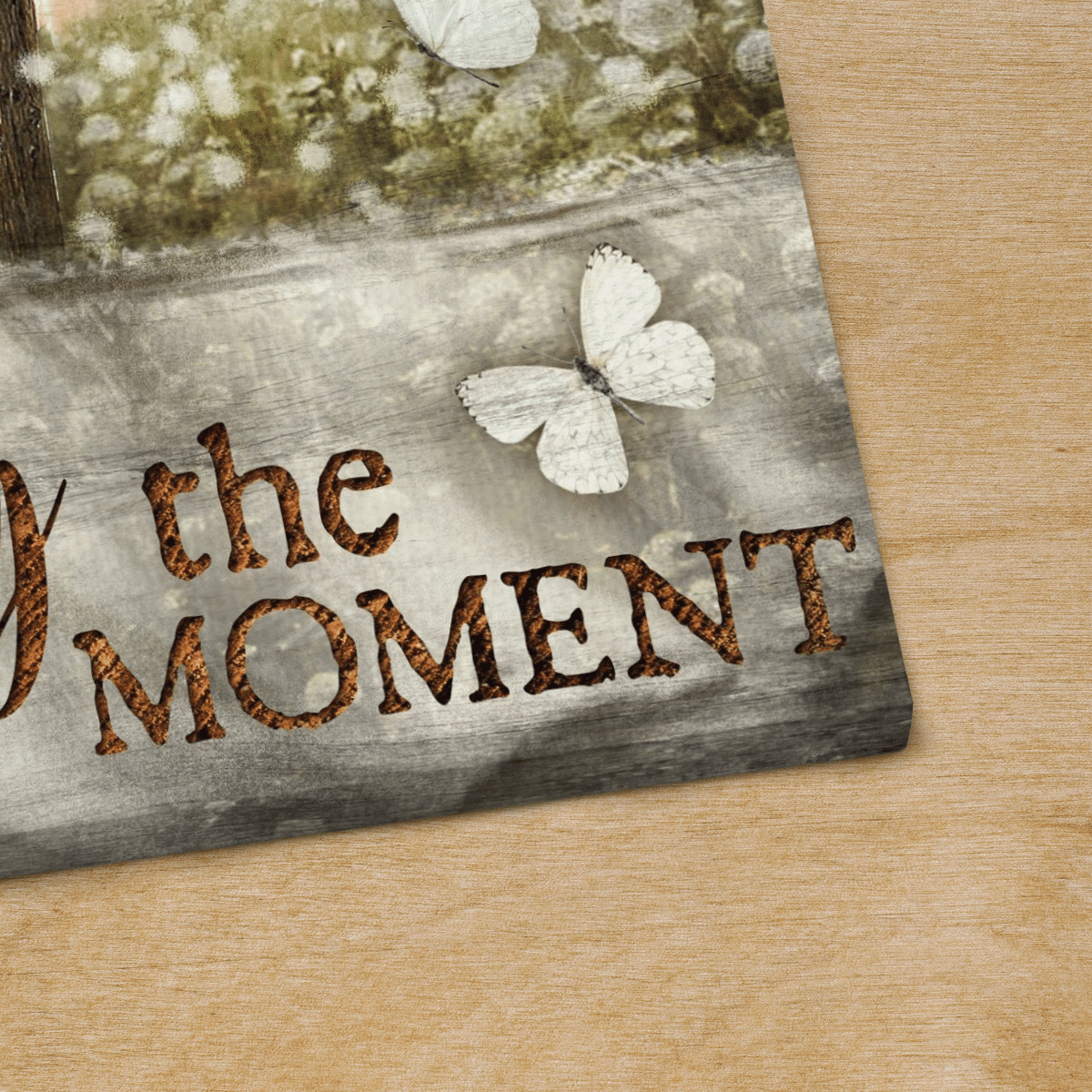 Breathe Deeply And Enjoy The Moment, Contryside, Old Car, Cross, Butterfly, God Canvas, Christian Wall Art