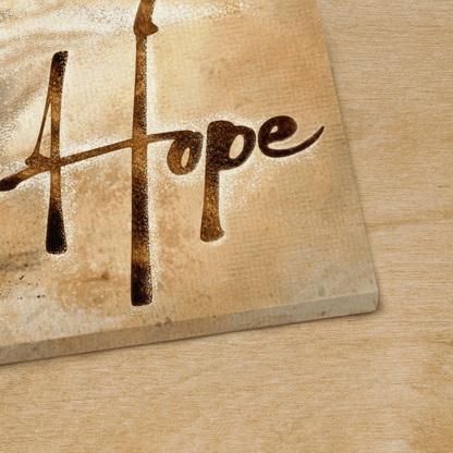 Hope, Seashell Cross, Crown Of Thorns, Sand, God Canvas, Christian Wall Art, Home Decor