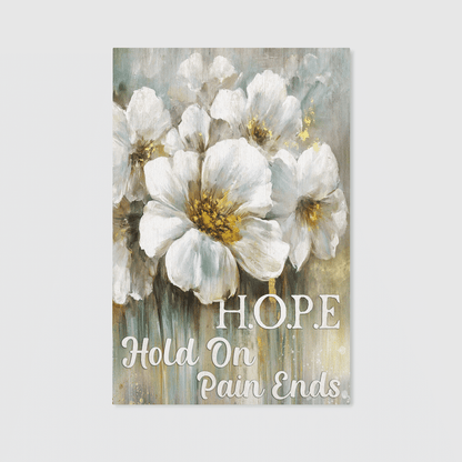 Hope - Hold On Pain Ends, God Canvas, Christian Wall Art, Home Decor