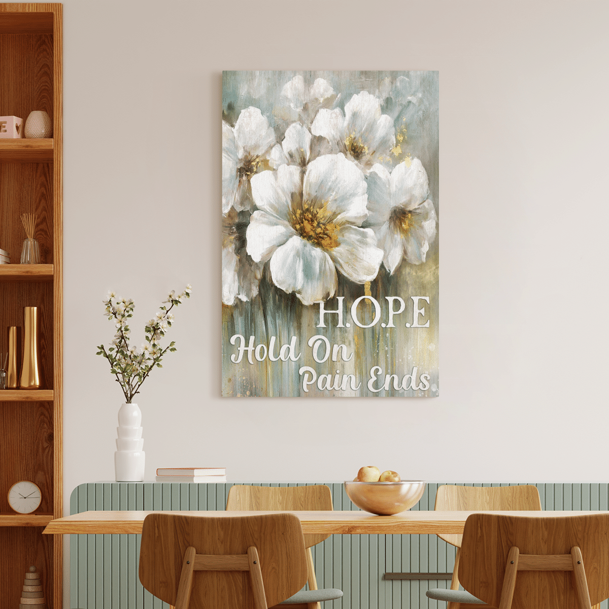 Hope - Hold On Pain Ends, God Canvas, Christian Wall Art, Home Decor