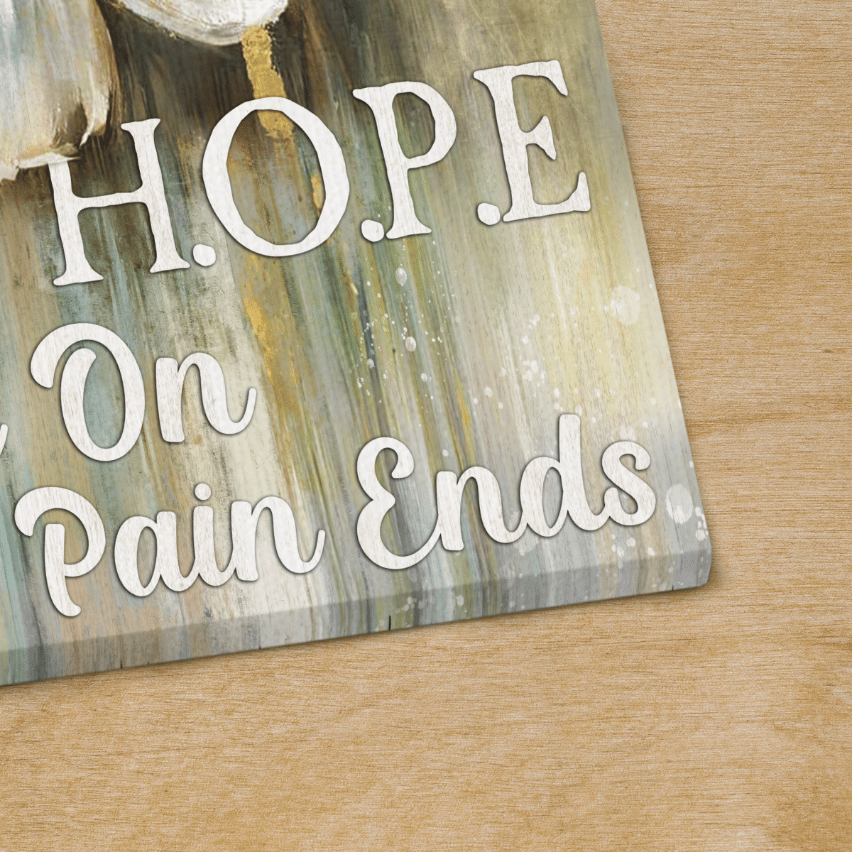 Hope - Hold On Pain Ends, God Canvas, Christian Wall Art, Home Decor