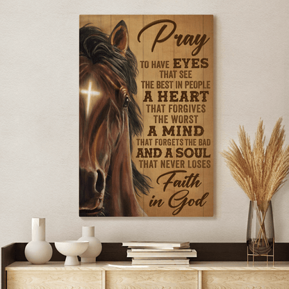 Faith In God, Stunning Horse, God Canvas, Christian Wall Art, Home Decor